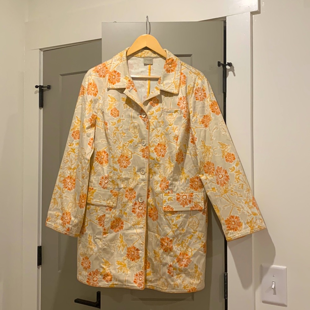 Orange & red floral jacket
